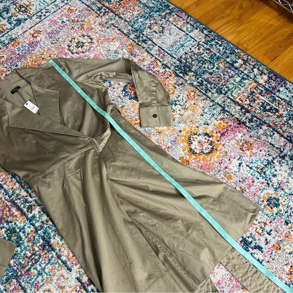NWT Talbots Trench Wrap Dress Khaki Tan Poplin Dress - Picture 12 of 12
